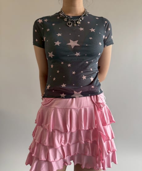 【USED】 Dead Stock Tiered Mini Skirt /250510-081
