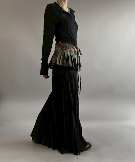 【3月中旬頃発送 / RE;CIRCLE】 RE Military Camouflage Wrap Skirt / 260226-001