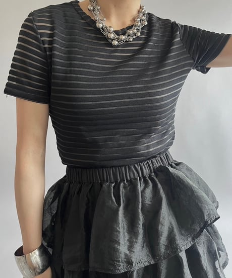 【USED】 Patterned S/S Top /240720-020