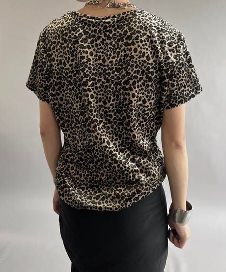【USED】Leopard Patterned S/S Top /240907-035