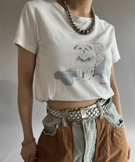 【USED】 Barbour Dog T-Shirt /240729-051