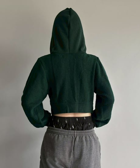 【RE;CIRCLE】 RE Hooded Acrylic Short Cardigan / 260205-003