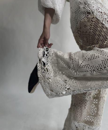 【RE;CIRCLE】 RE Crochet Patchwork Pants / 220623-020