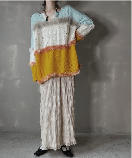 【USED】　Cable Mohair Knit Top/ 220220-018