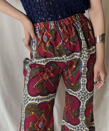 【RE;CIRCLE】 RE African Batik Flare Pants②/210428-013