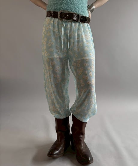【USED】 Flower Pattern Sheer Pants /260704-019