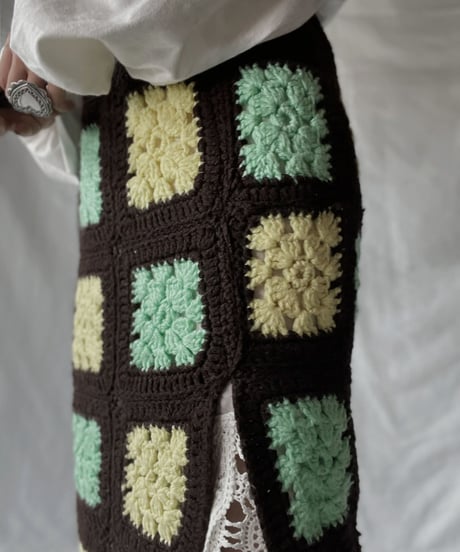 【RE;CIRCLE】 RE Granny × Crochet Long Skirt①/211014-020