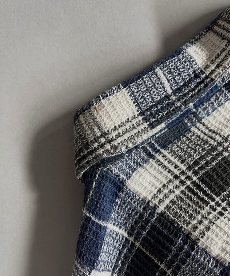 【Mashup Products】 Silk Screen Cotton 100% Check patterned Shirt/  240217-010