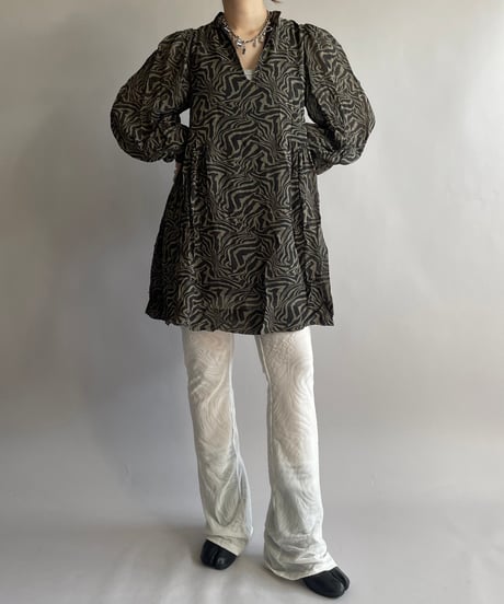 【USED】 GANNI Zebra Patterned One-Piece/241006-001