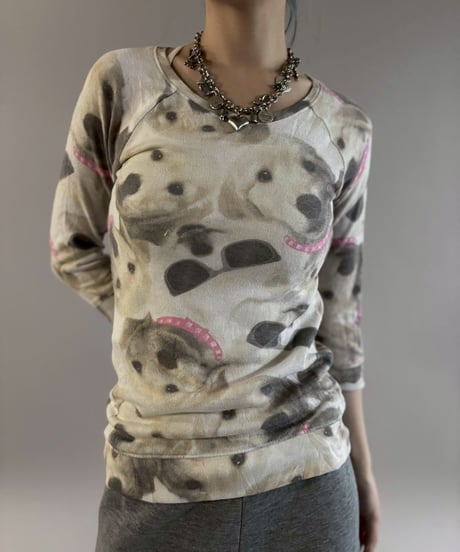 【USED】 Dog print L/S Top / 260307-003
