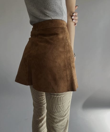 【USED】 Suede Mini Skirt/  240224-019