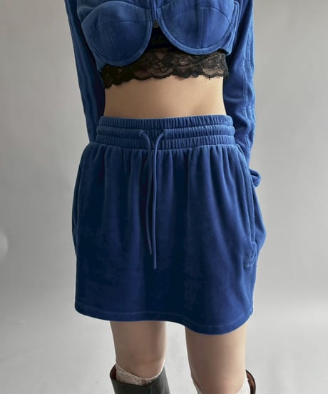【USED】 adidas×JEREMY SCOTT velour track mini skirt/ 250913-022