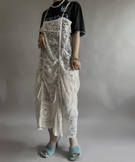 【RE;CIRCLE】 RE Crochet Patch Code Camisole One-Piece / 240509-003
