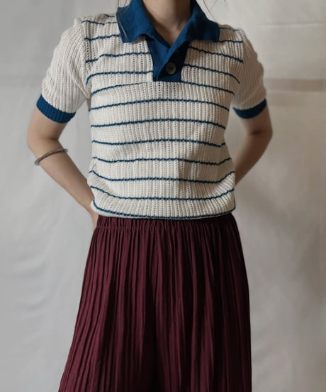 【USED】  Crochet S/S Top①/20210819-016