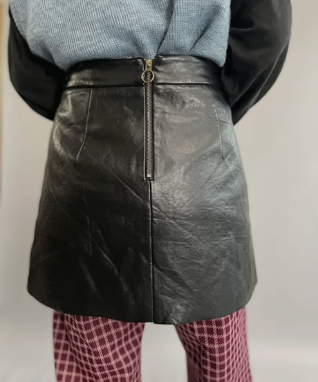 【USED】 Leather Skirt / 221022-008