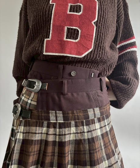 【RE;CIRCLE】 RE Kilt Long Skirt / 260108-002