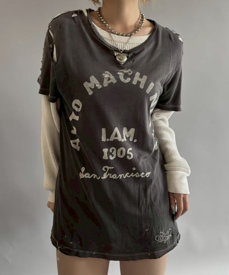 【USED】 AUTOMACHINISTS Damage T-shirt&Thermal L/S T-Shirt /251025-005