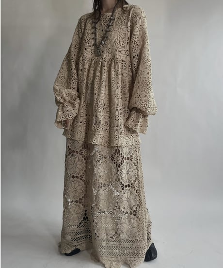 【RE;CIRCLE】 RE Crochet Lace One-piece / 220623-005