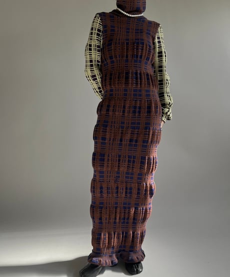 【USED】  KIKO KOSTADINOV Patterned Knit Long One-Piece/250104-025
