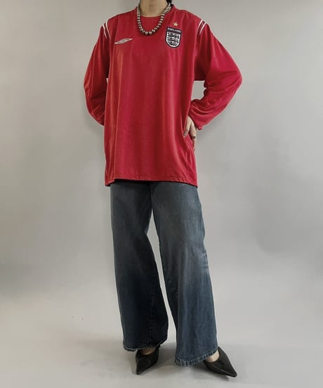 【USED】 UMBRO L/S Soccer Tee ENGLAND  /240316-001