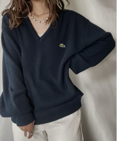 【USED】   LACOSTE Knit Top⑦/211126-013