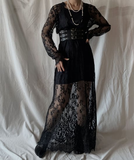 【USED】 Flower Patterned Lace EURO Dress/210414-013
