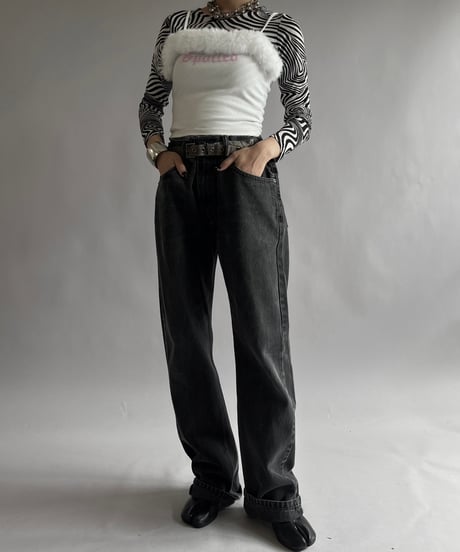 【USED】 Patterned L/S Sheer Top/240928-012