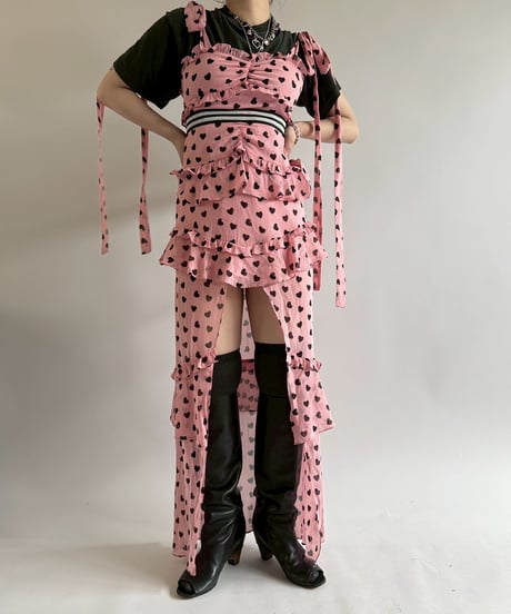 【USED】 Heart Pattern Camisole One-Piece/250510-074