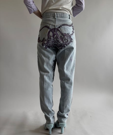 【USED】 Hand Paint Tapered Denim Pants / 250531-020