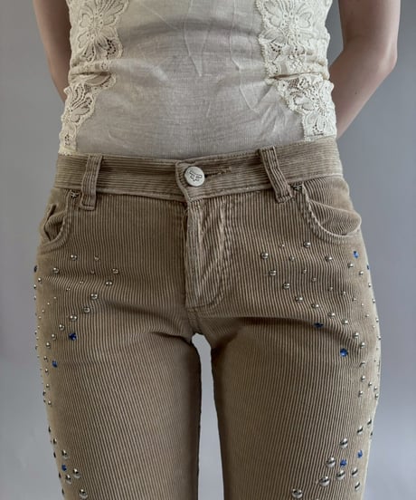 【USED】 Studs Design Corduroy Flare Pants / 260104-012