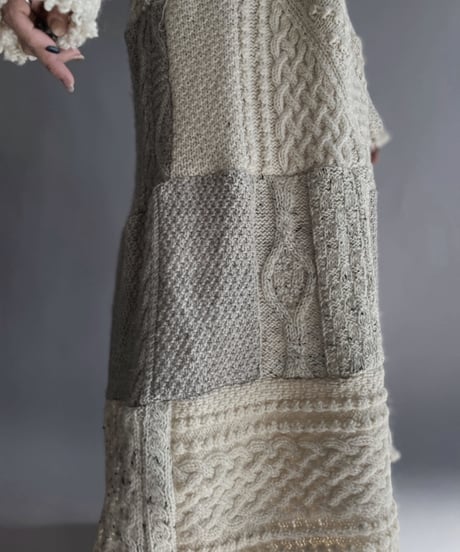 【RE;CIRCLE】 RE Alan Knit Patchwork Jump Skirt / 221124-030