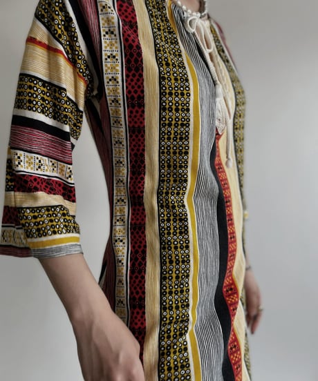【USED】 Ethnic Short Sleeves One-piece / 220507-024