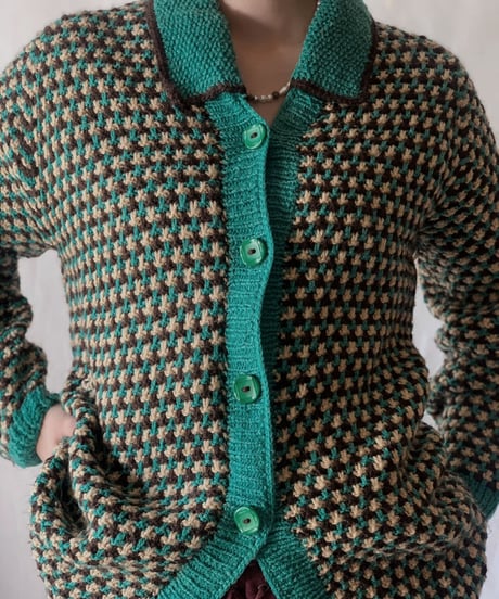 【USED】Crochet Knit Cardigan①/210217-037
