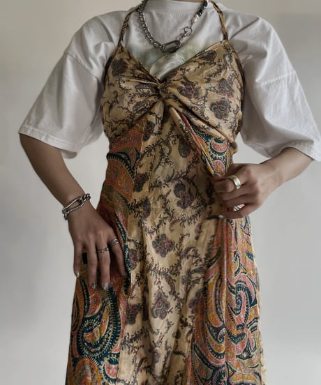【USED】 Sleeveless Paisley One-piece / 220611-009