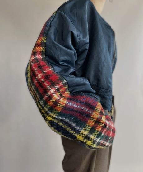 【RE;CIRCLE】 RE Short MA-1 Blanket Jacket Navy / 230112-021
