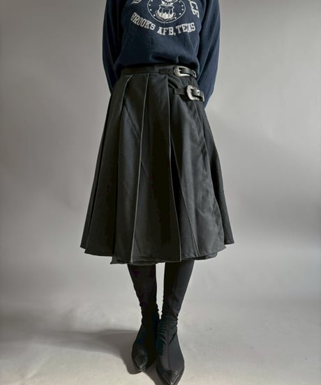 【RE;CIRCLE】 RE Suit Pleats Wrap Skirt/ 260108-008