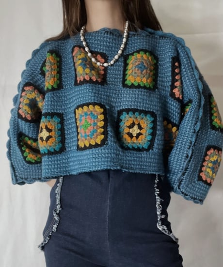【RE;CIRCLE】 RE Granny Knit Top②/211014-002