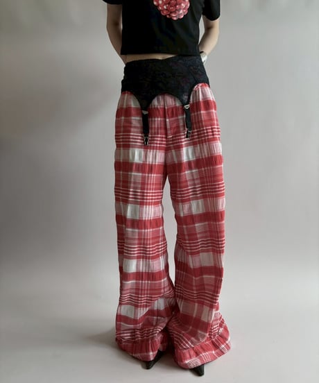 【USED】 Checked Wide Pants/250816-018