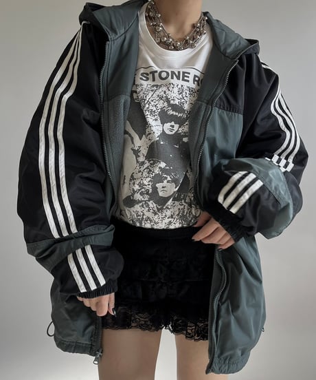 【USED】 90's adidas Nylon Fleece Reversible jacket /241228-016