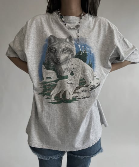 【USED】 Animal White Wolf T Shirt / 220806-007