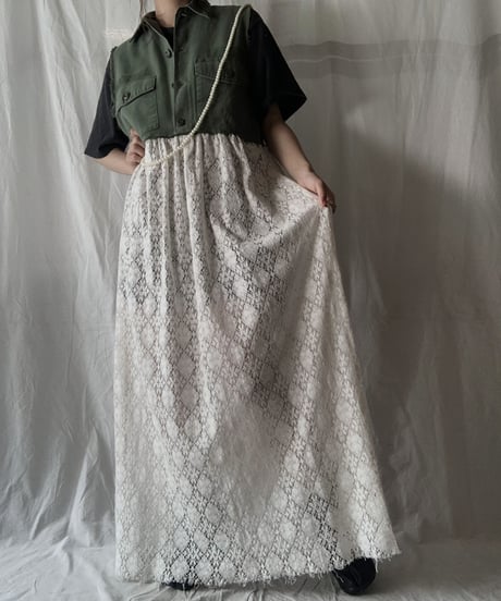【RE;CIRCLE】 RE Lace×Fatique N/S One-piece②/210714-013