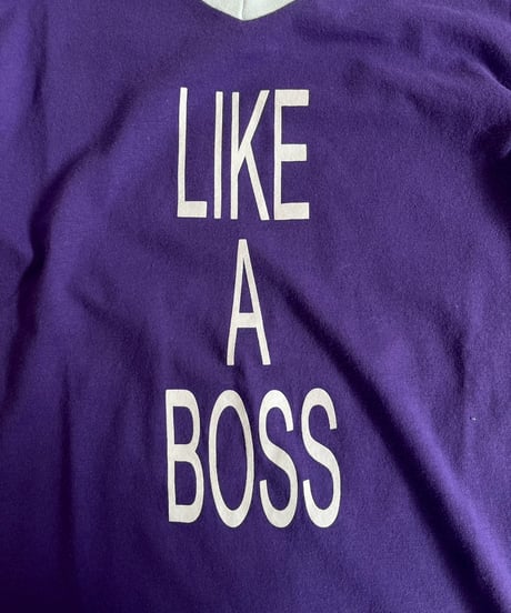 【USED】 LIKE A BOSS V-Neck Ringer T-Shirt /250503-008