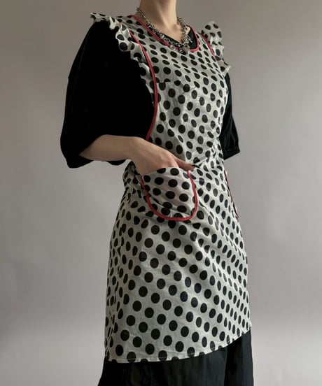 【USED】 Dot Pattern Euro Apron / 260321-001