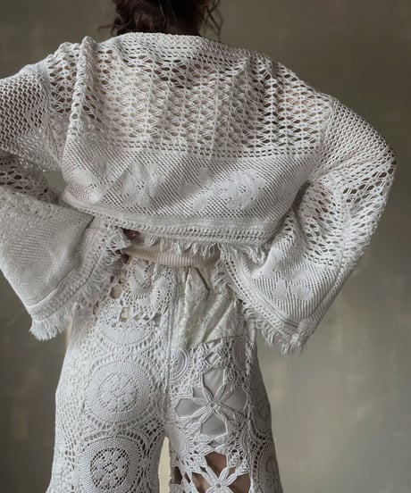 【RE;CIRCLE】 RE Crochet L/S Top①/20220317-001