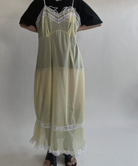 【USED】 Camisole See-through One-piece / 220514-001