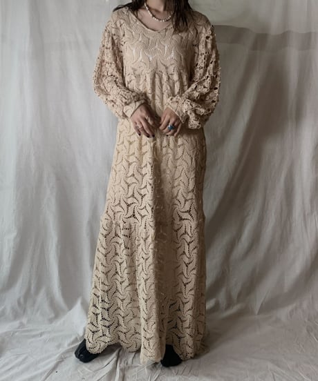 【RE;CIRCLE】  RE Crochet L/S Dress ②/210512-010
