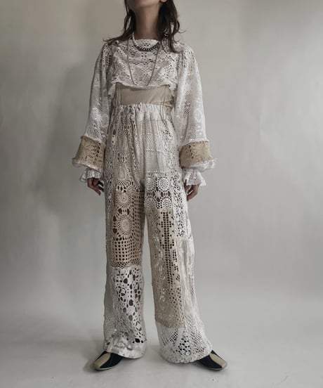 【RE;CIRCLE】 RE Crochet Cord Top / 220623-016