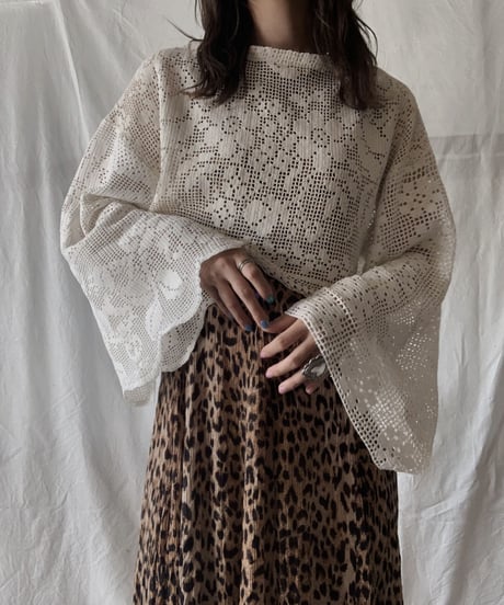 【RE;CIRCLE】 RE Crochet L/S Top②/210611-019