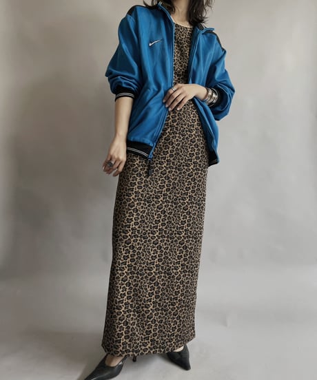 【USED】 UP FRONT Leopard Poly One-piece / 230506-038
