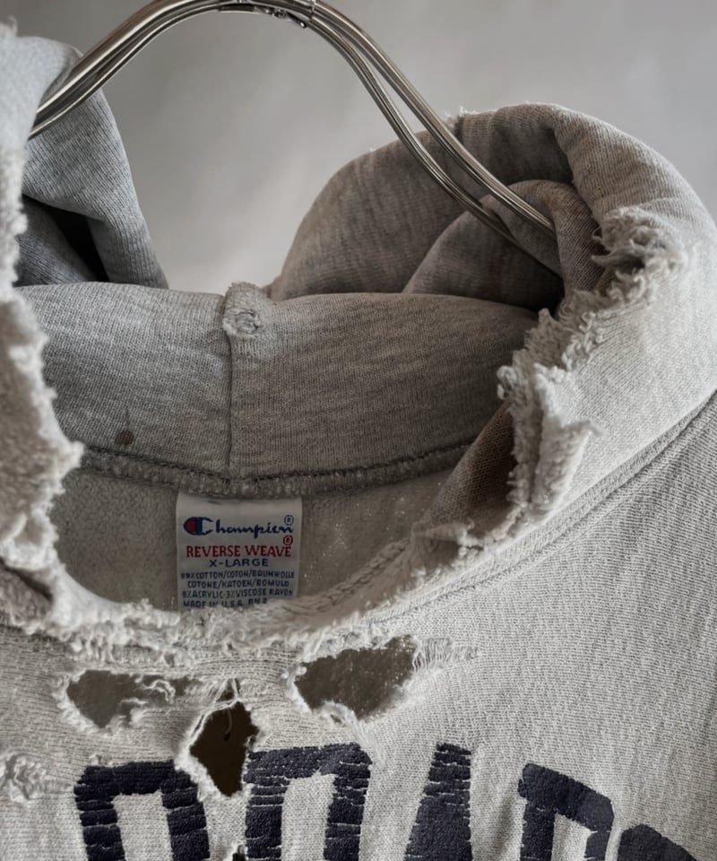 90’s champion reverse weave ボロ Thrashed 90's Champion Reverse Weave Hoodie by depressionera